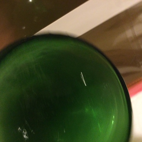 Vintage Italian Bottle Green Glass Mastercraft Moon Stars Gold - Picture 7 of 10